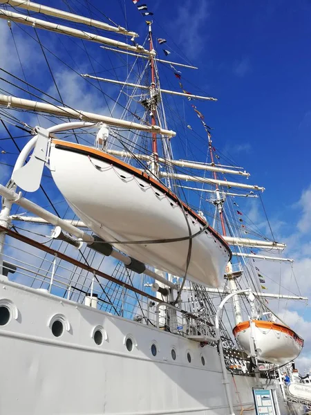 Ship Moored Port Gdynia Baltic Sea Coast Summer — Stock Photo, Image