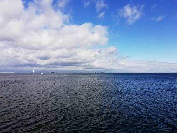 Costa Del Mar Baltico Gdynia Bellissimo Paesaggio Balneare Vacanze Estive — Foto Stock