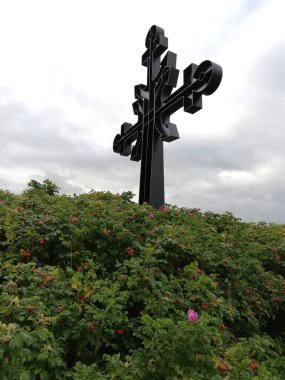 Rewa sahilinde çapraz. Deniz manzarası. Muazzam bir bina..