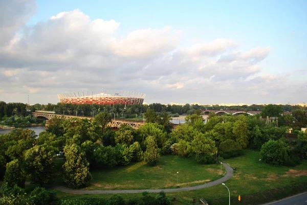 Varsovia Una Ciudad Polonia Estadio Deportivo Pge Narodowy Hermoso Lugar — Foto de Stock