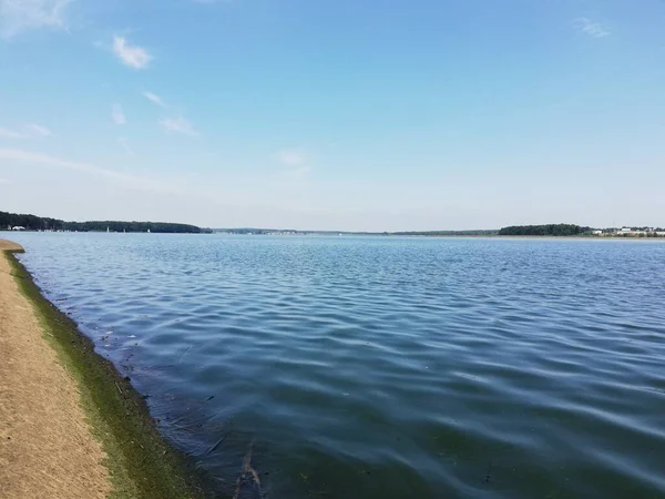 Uma Viagem Para Lago Localizado Perto Usina Polónia — Fotografia de Stock