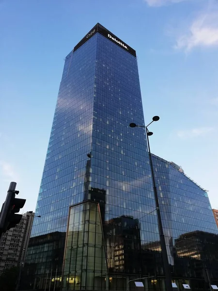 City Poland Warsaw Capitol City City Center Amazing Architecture Skyscrapers — Stock Photo, Image