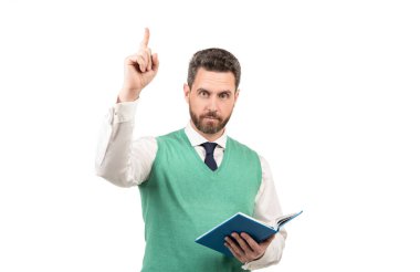 Fikir adamından esinlenerek dizüstü bilgisayarı beyaz arkaplanda izole et, ilham