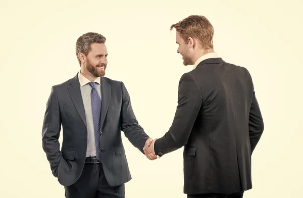 Pleasure to deal with you. partners after business deal. cooperation and partnership. — Stock Photo, Image