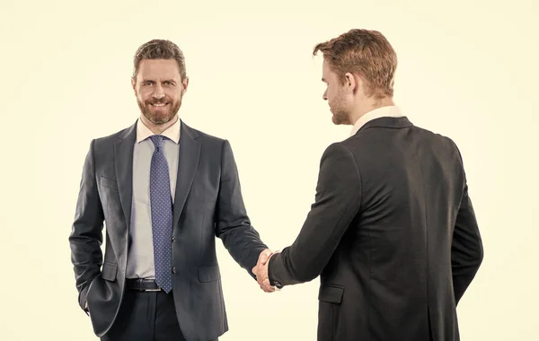 Nice to meet you. cooperation and partnership. handshake of colleagues. successful negotiations. — Stock Photo, Image