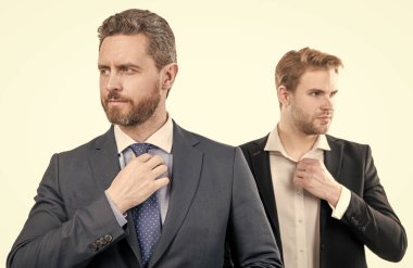 executive fixing tie. professional successful ceo. leadership. ambitious colleague experts.