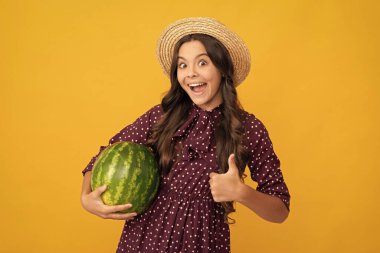 Meyveli çocuk. Çocuklar için sağlıklı yiyecekler. Yaz tatilinde früktoz sağlıklı beslenme.