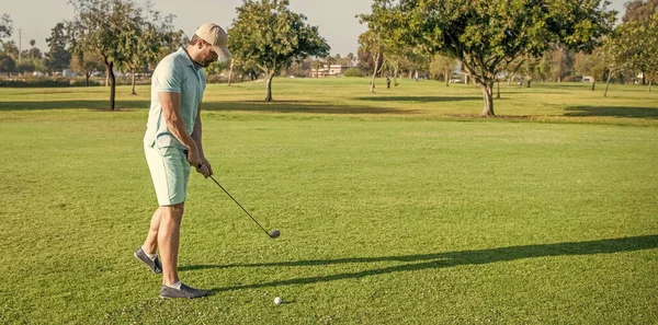 Golfer Cap Golf Club Copy Space Sport — Fotografia de Stock