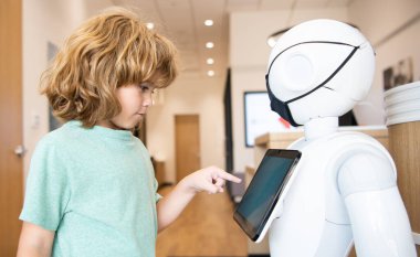 çocuk robot ile etkileşim yapay zeka, iletişim.