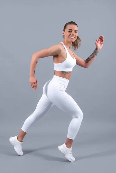 Workout Sport Motivation Concept Young Fitness Woman Runner Stretching Legs — Fotografia de Stock