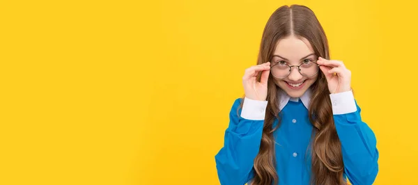 Can See You Happy Girl Child Look Eyeglasses Vision Acuity — Fotografia de Stock