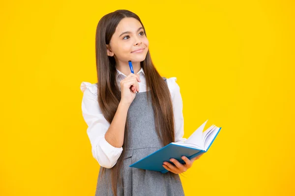 Back School Teenager Schoolgirl Book Ready Learn School Girl Children — Fotografia de Stock