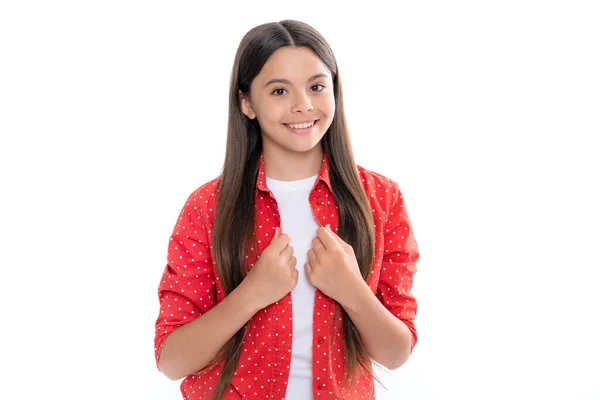 Portrait Happy Smiling Teenage Child Girl Little Kid Girl Years — Foto de Stock