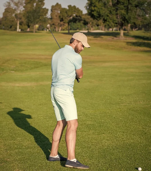 Summer Activity Professional Sport Outdoor Male Golf Player Professional Golf — Stock Fotó