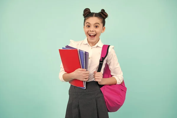 Estudiante Escolar Retrato Aislado Vuelta Escuela Tenager Colegiala Uniforme Escolar — Foto de Stock