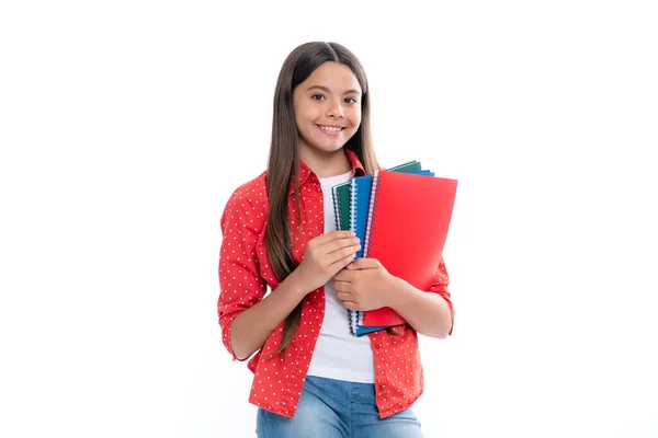 Teenager School Girl Study Books Learning Knowledge Kids Education Concept — Stockfoto