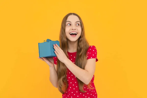 Excited Face Cheerful Emotions Teenager Girl Child Teen Girl Years — ストック写真
