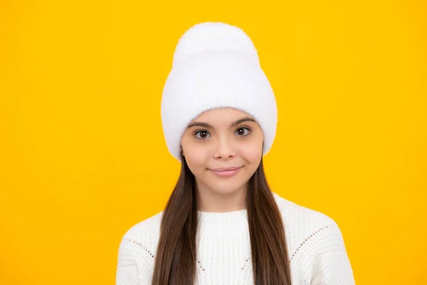 Pretty Teen Girl Headshot Portrait Adorable Little Girl Child Isolated —  Fotos de Stock