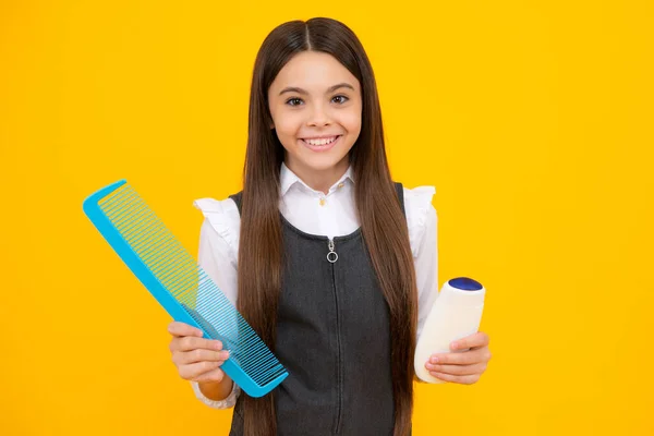 Teenage Girl Shampoos Conditioners Shower Gel Kids Hair Care Cosmetic — Fotografia de Stock