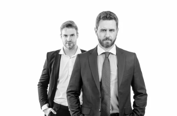 Δύο Άντρες Επίσημο Ένδυμα Επιχειρηματίες Επαγγελματική Συνάντηση Αφεντικό Και Υπάλληλος — Φωτογραφία Αρχείου