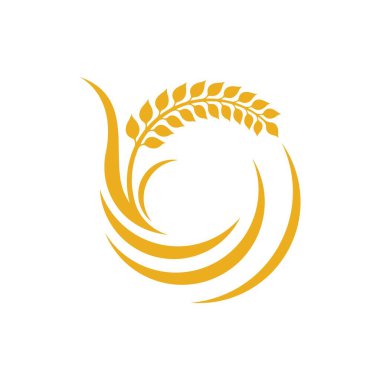 Buğday logosu resim çizimi tasarımı