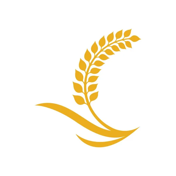 Дизайн Логотипа Пшеницы Стоковая Иллюстрация