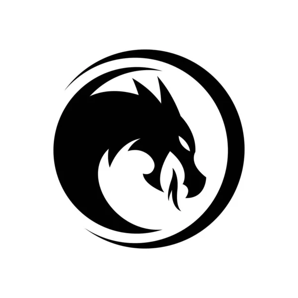 Dragão Logotipo Imagens Ilustração Design — Vetor de Stock
