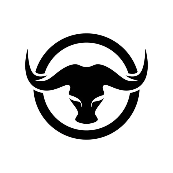 Bull Hoofd Logo Afbeeldingen Illustratie Ontwerp — Stockvector