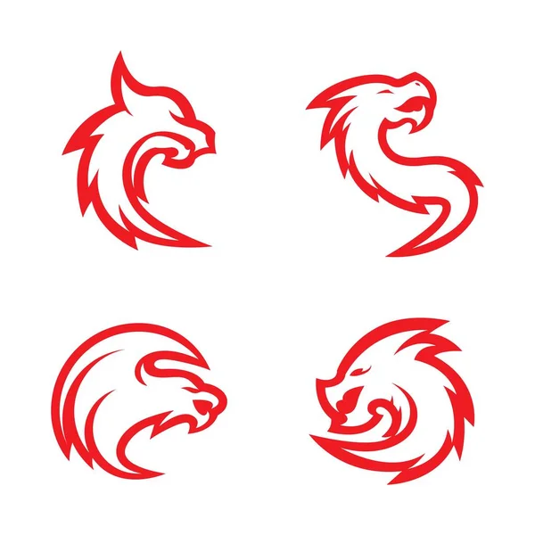 Dragón Logo Imágenes Ilustración Diseño — Vector de stock