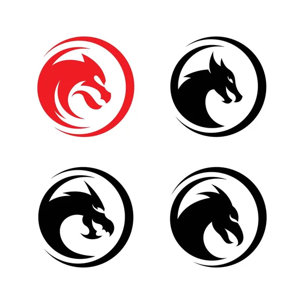 Dragón Logo Imágenes Ilustración Diseño — Vector de stock
