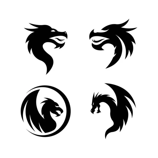Dragon Logo Afbeeldingen Illustratie Ontwerp Rechtenvrije Stockvectors