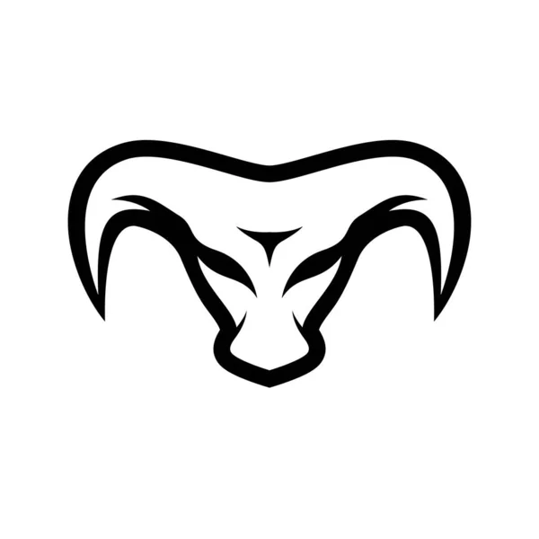 Bull Hoofd Logo Afbeeldingen Illustratie Ontwerp — Stockvector