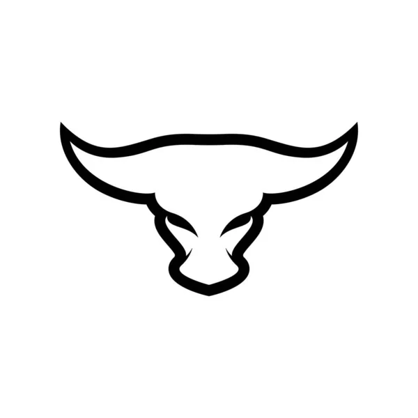 牛頭ロゴ画像イラストデザイン — ストックベクタ
