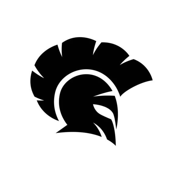 Spartaanse Helm Logo Afbeeldingen Illustratie Ontwerp — Stockvector