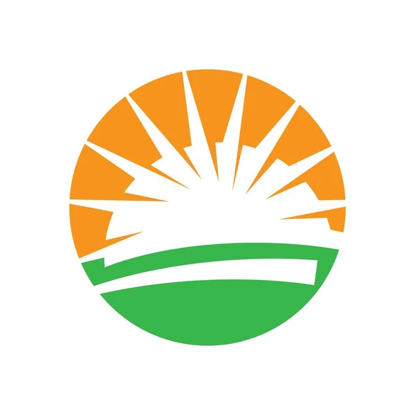 Diseño Ilustración Imágenes Logotipo Sunset — Vector de stock