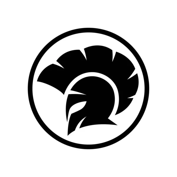 Spartan Helmet Logo Images Illustration Design — стоковый вектор