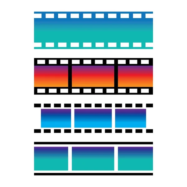 Film Streifen Logo Bilder Illustration Design — Stockvektor