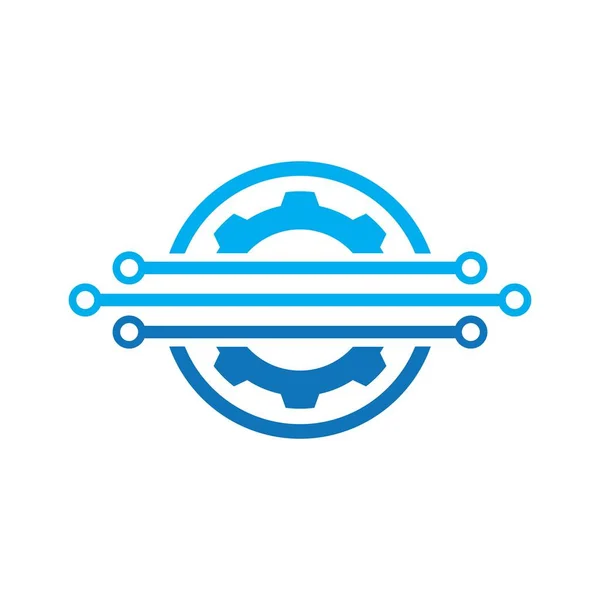 Tecnologia Logotipo Imagens Ilustração Design — Vetor de Stock