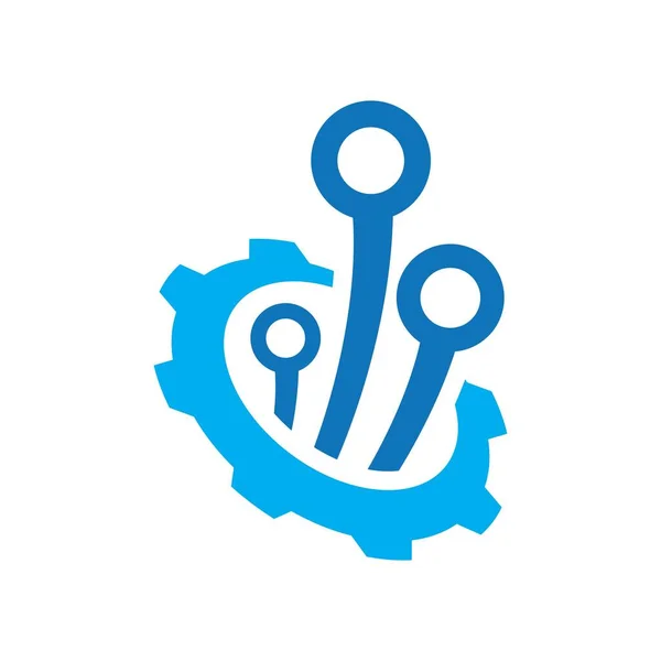 Gear Tech Logo Afbeeldingen Illustratie Ontwerp — Stockvector
