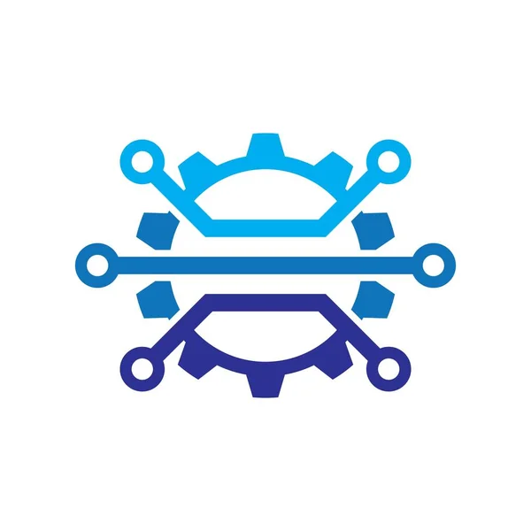Tecnología Logo Imágenes Ilustración Diseño — Vector de stock