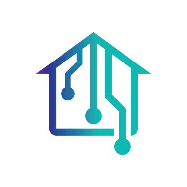 House Tech logo resim çizimi tasarımı