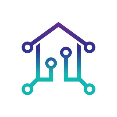 House Tech logo resim çizimi tasarımı