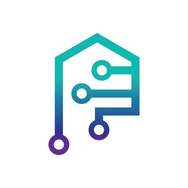 House Tech logo resim çizimi tasarımı