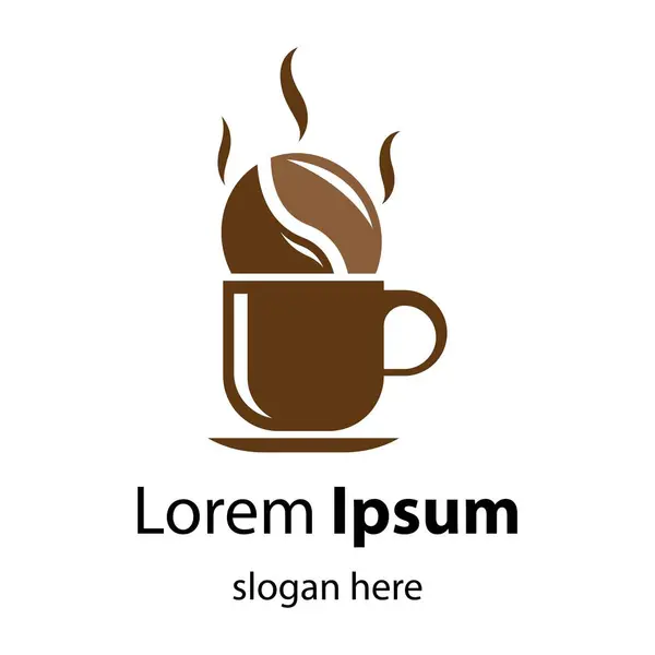 Copo Café Logotipo Imagens Ilustração Design —  Vetores de Stock