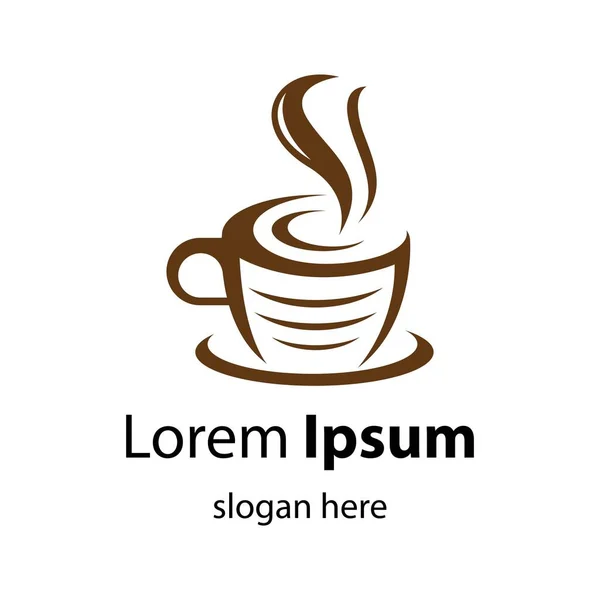 Copo Café Logotipo Imagens Ilustração Design —  Vetores de Stock