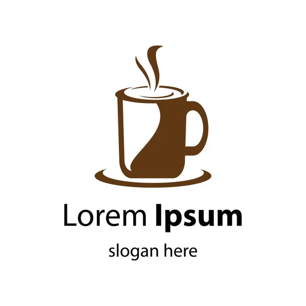 Kahve Fincanı Logo Resimleri Çizimi Tasarımı — Stok Vektör