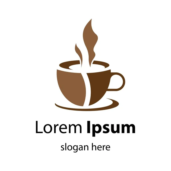 Kahve Fincanı Logo Resimleri Çizimi Tasarımı — Stok Vektör