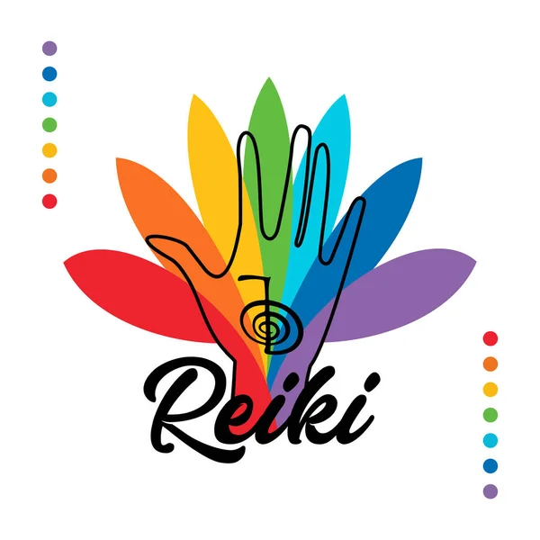 Heilige Geometrie Reiki Symbool Een Hiëroglief Dat Goddelijke Energie Van — Stockvector