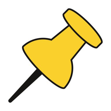 Pin ana hatlı ikonu it. Küçük harf vektör illüstrasyonu