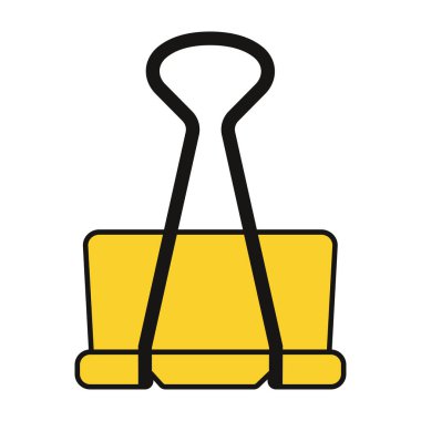 Bağlayıcı klipsli simge. Belge klip illüstrasyonu